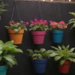 Jardín vibrante con plantas