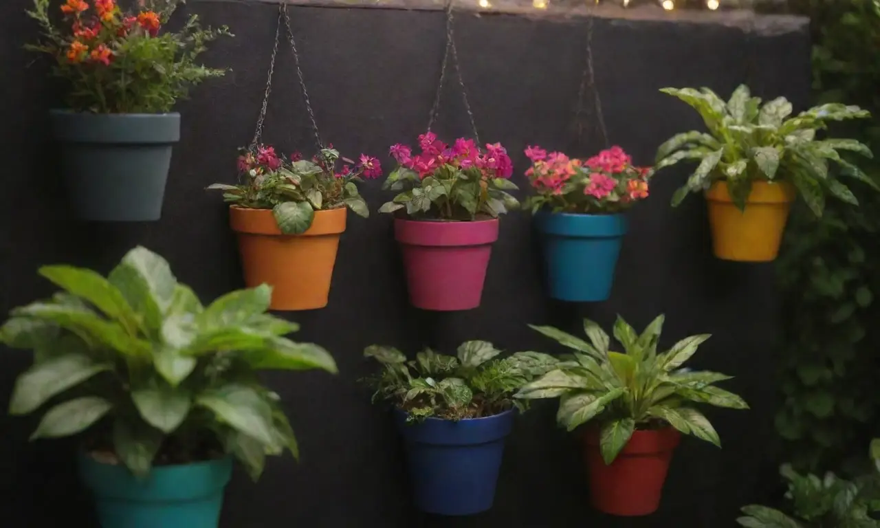 Jardín vibrante con plantas