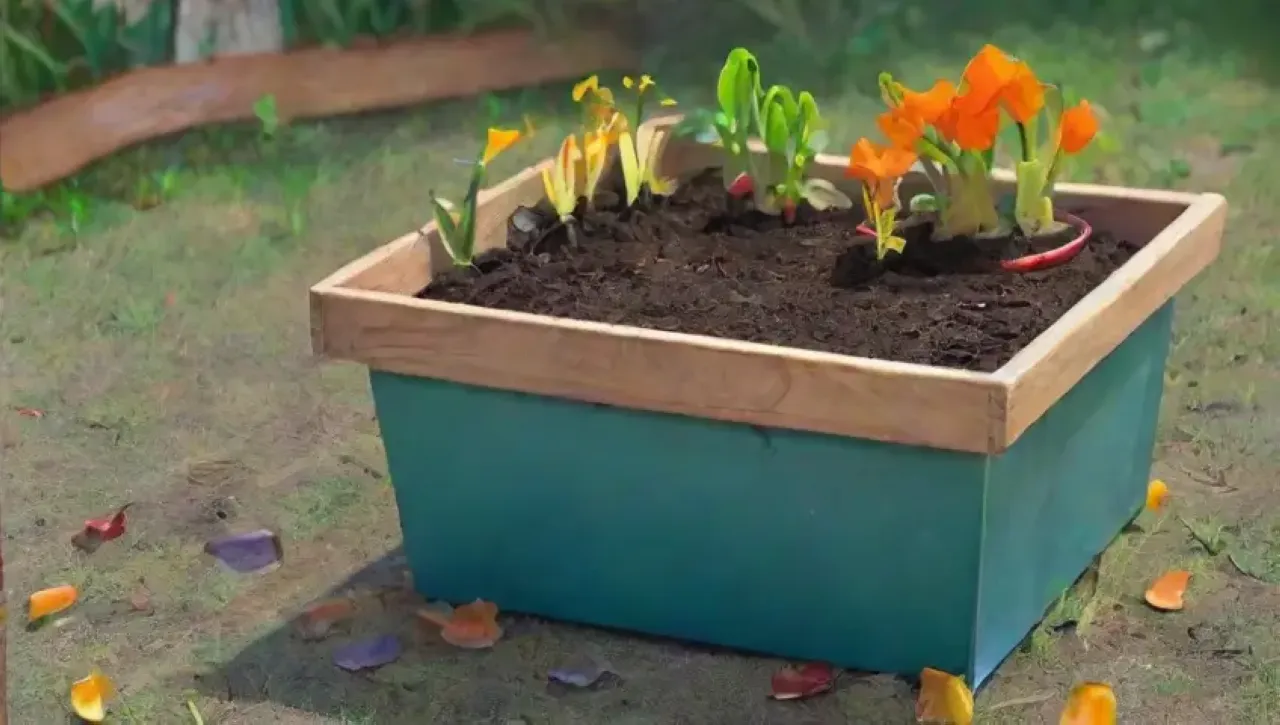 Un compost vibrante rodeado de naturaleza y vida