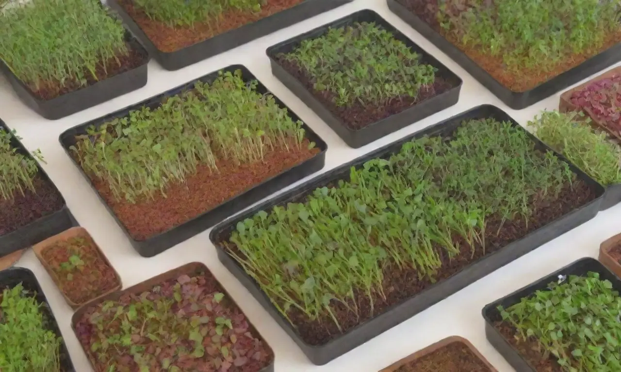Microgreens coloridos y saludables con sabores vibrantes y presentaciones artísticas