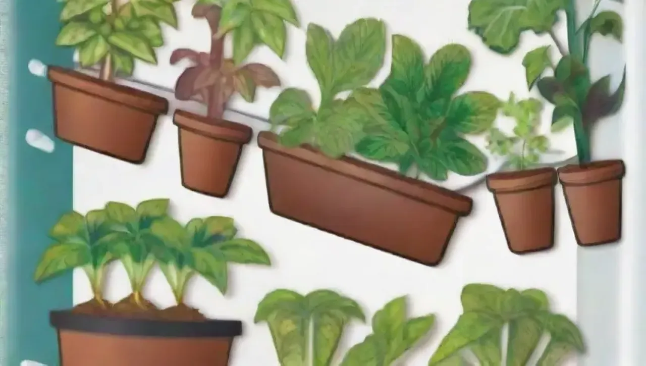 Un entorno hidroponico vibrante y organizado que muestra el crecimiento sostenible de diversas plantas