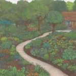 Jardines de permacultura con diseño sostenible y biodiversidad