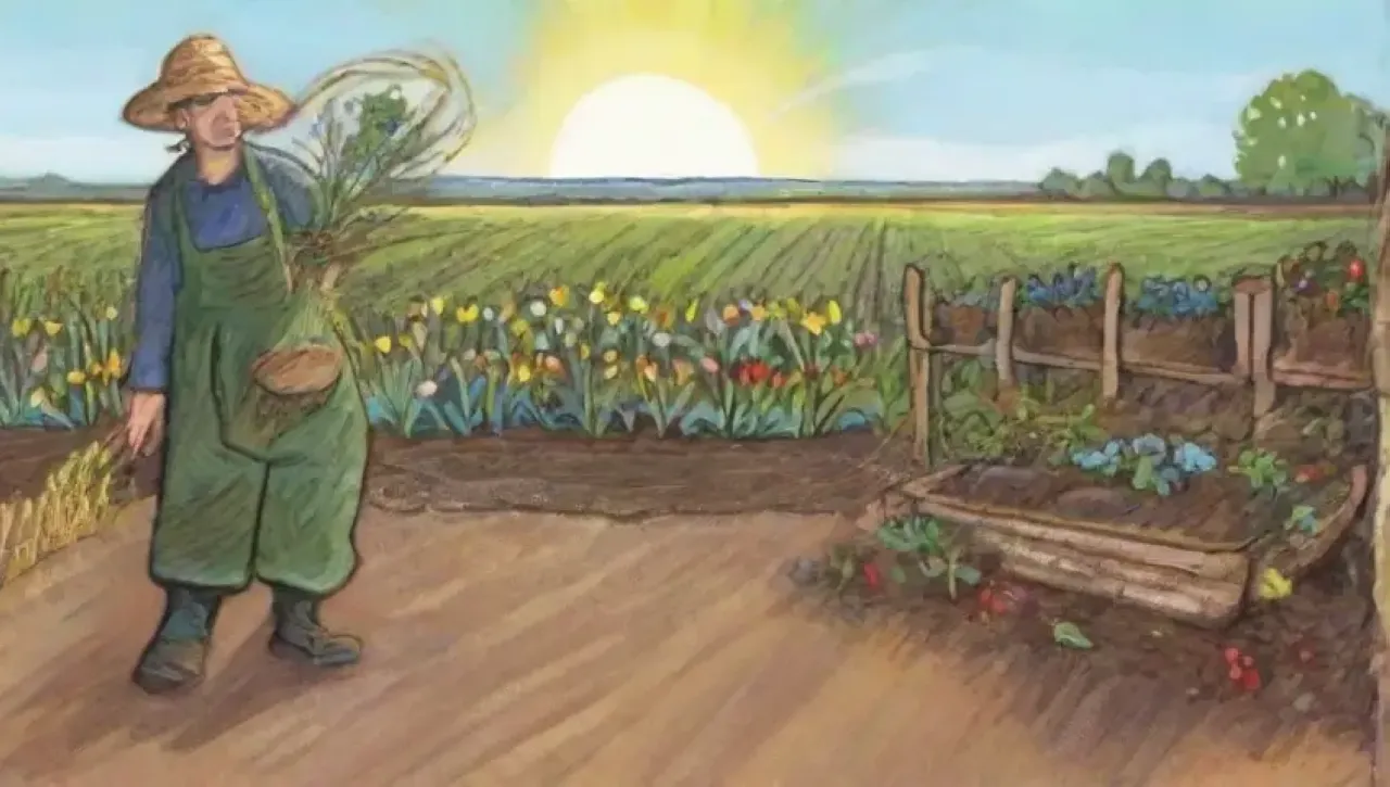 Campos verdes vibrantes con cultivos saludables y prácticas sostenibles