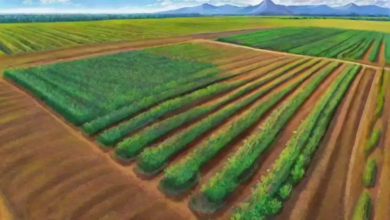 Drones sobre campos verdes, tecnología y naturaleza en perfecta armonía