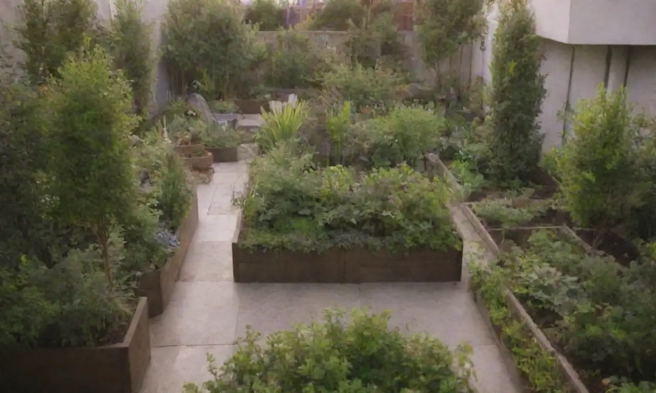 Jardines urbanos sostenibles con diseño eficiente y variedad de plantas