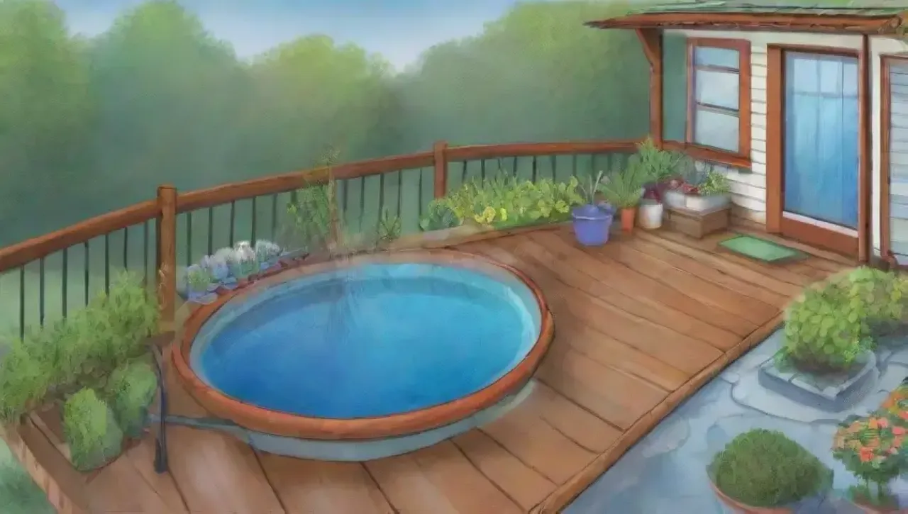 Un hogar sostenible rodeado de naturaleza vibrante y una familia disfrutando del aire libre