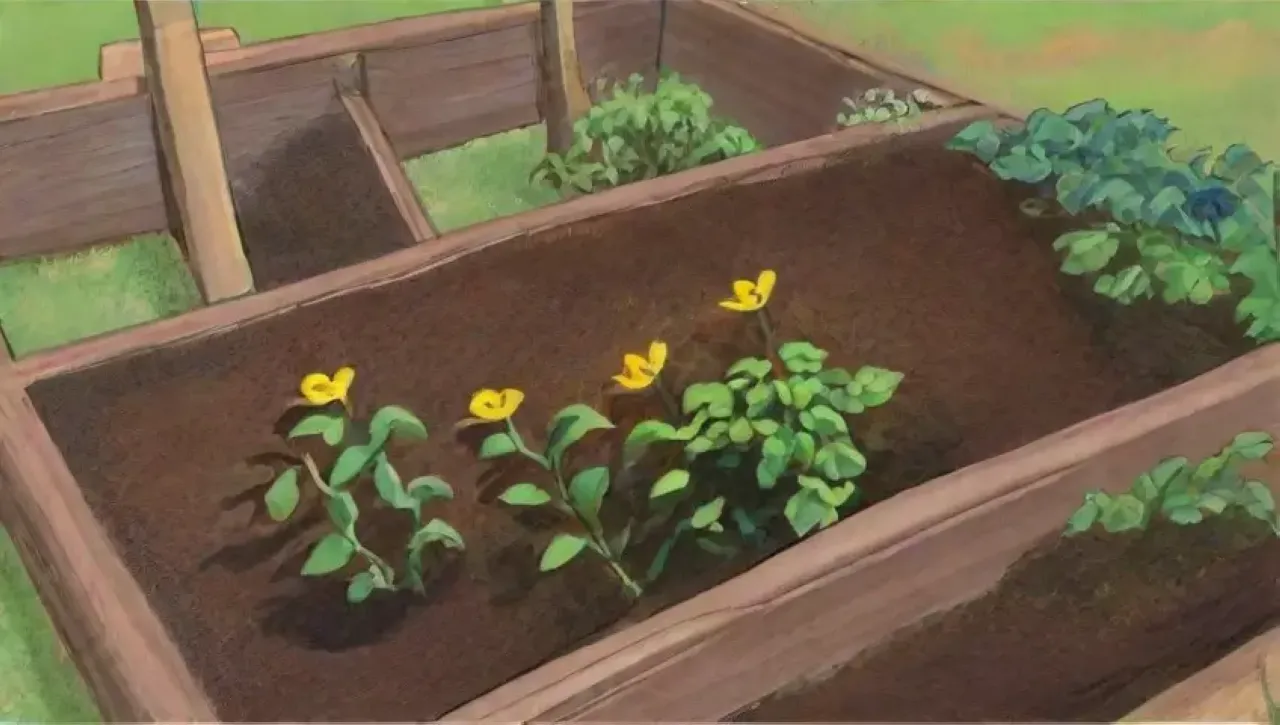 Un ecosistema vibrante y sostenible lleno de vida y cosechas abundantes