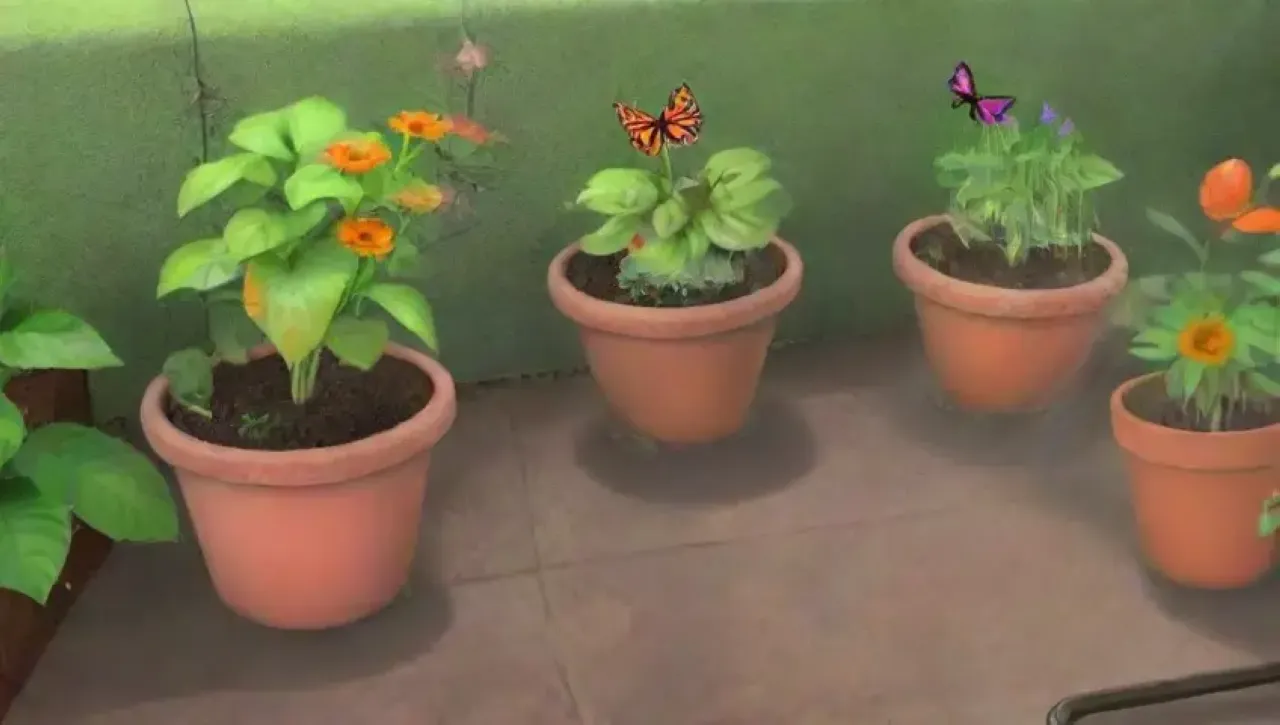 Un jardín vibrante y lleno de vida