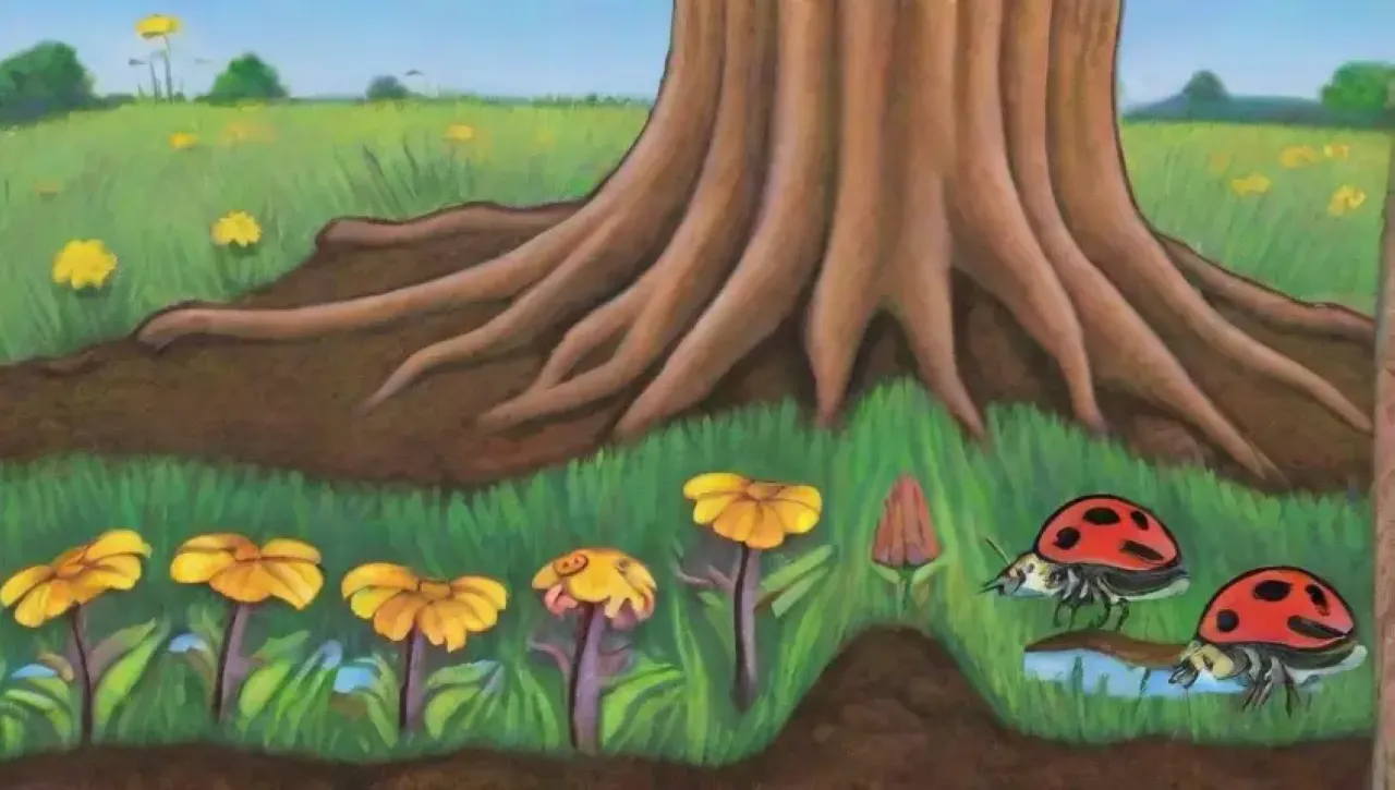 Un ecosistema vibrante y armonioso lleno de vida y naturaleza