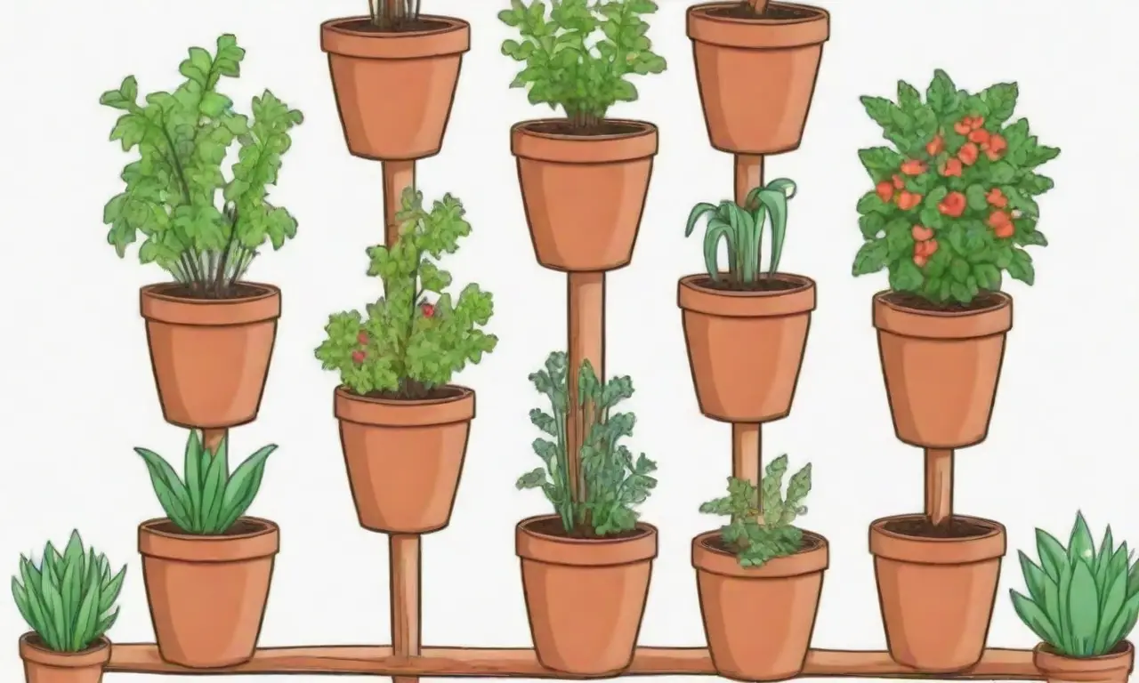 Diseño de jardín vertical con creatividad, tierra, tubos, macetas, soporte, riego, luz y herramientas