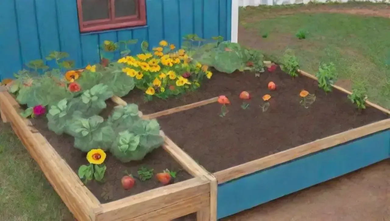 Un jardín vibrante lleno de vida y color