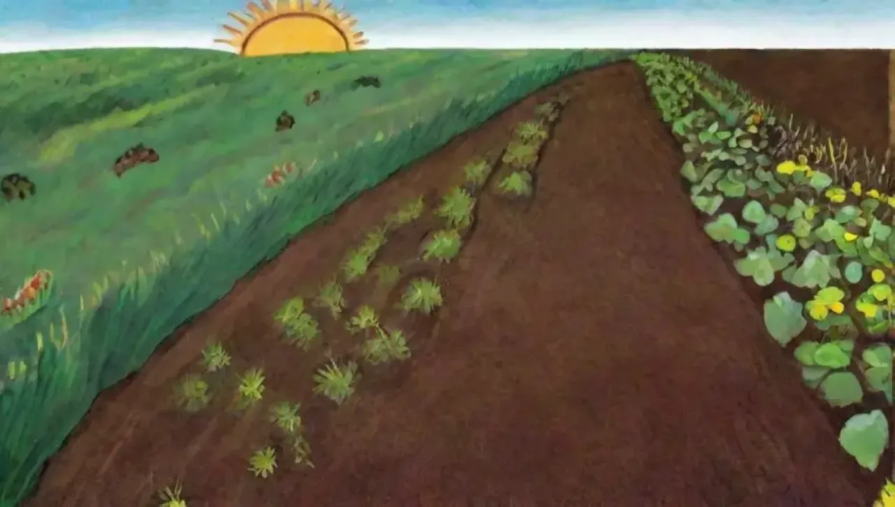 Un paisaje fértil y vibrante lleno de vida y biodiversidad