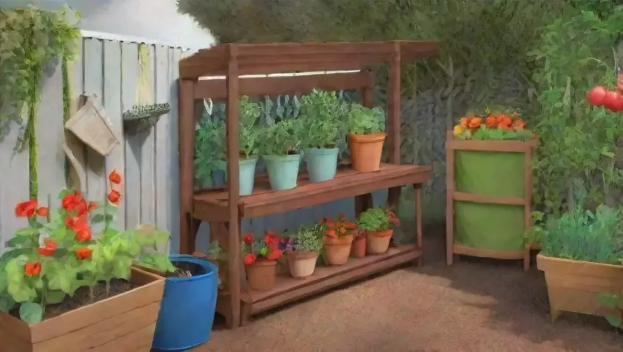 Un jardín vibrante lleno de vida y crecimiento