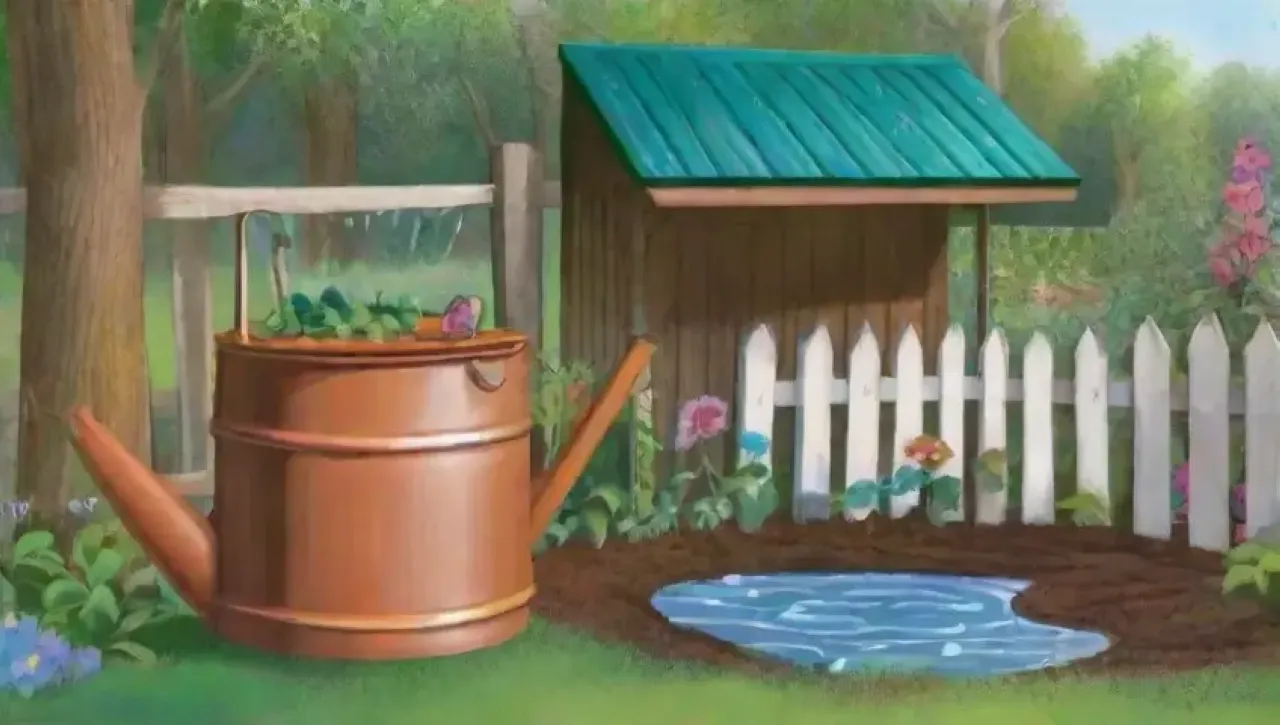 Un jardín vibrante y sostenible lleno de vida y armonía
