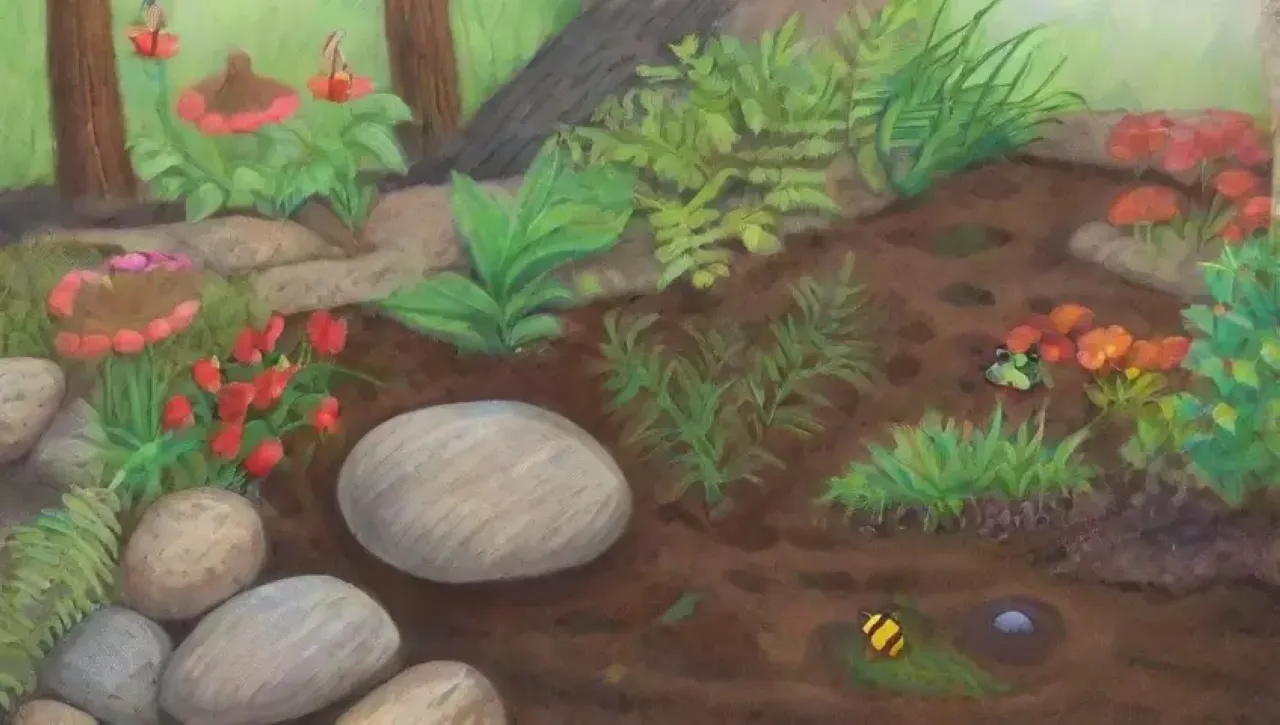 Un jardín vibrante y lleno de vida