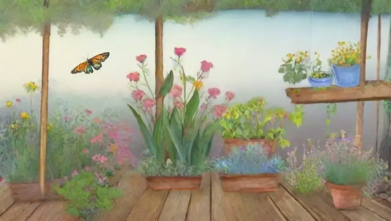 Un vibrante jardín lleno de vida y armonía