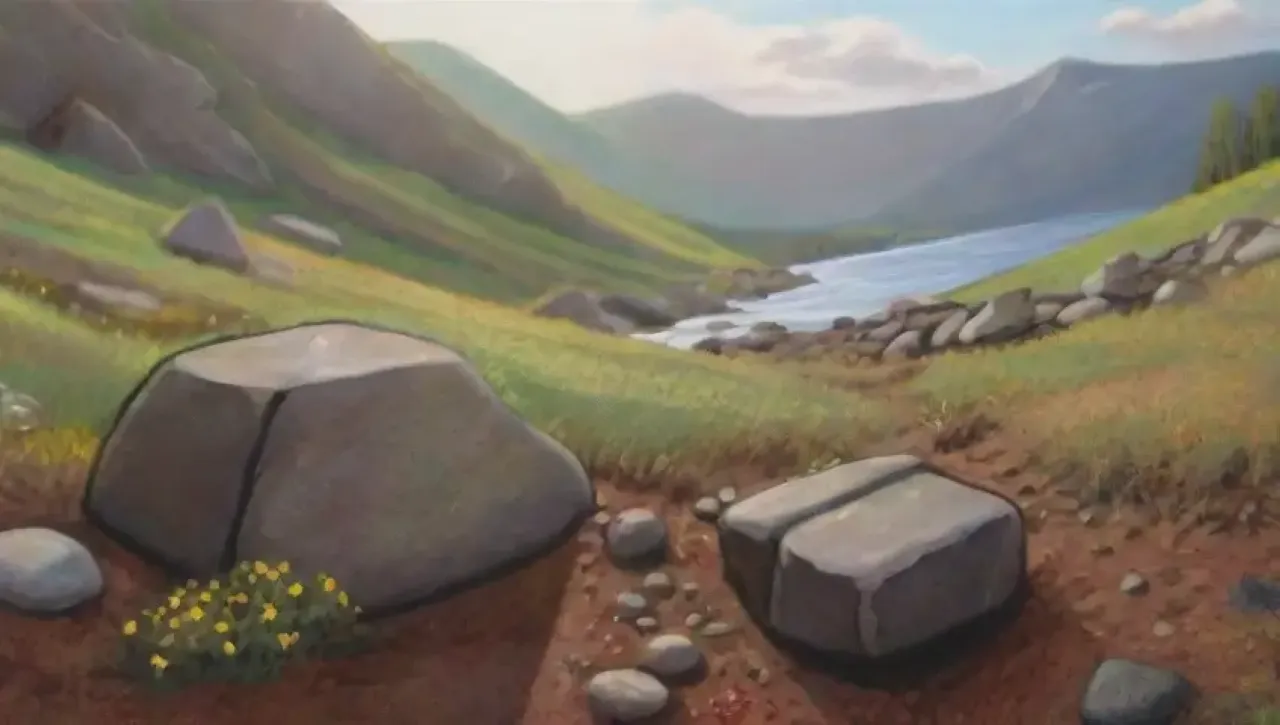 Un paisaje rocoso y vibrante lleno de vida y contrastes