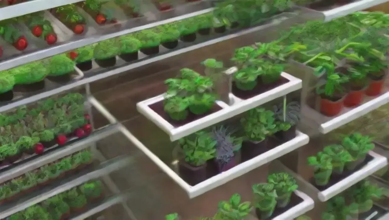 Granjas verticales urbanas con cultivos hidropónicos, tecnología avanzada y un ambiente sostenible