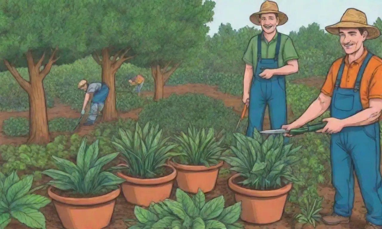 Plantas hermosas y coloridas con técnicas de poda efectivas en un entorno natural