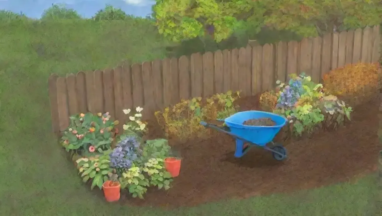 Un jardín vibrante lleno de vida y colores