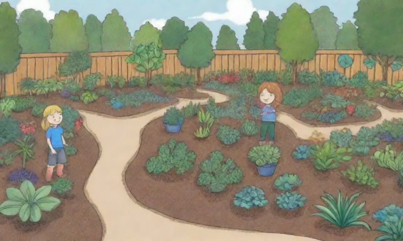 Jardines educativos con plantas vibrantes
