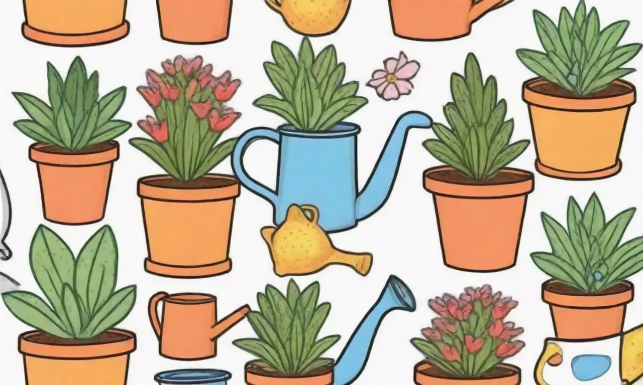 Plantas coloridas requieren riego