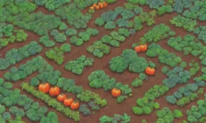 Jardines productivos con técnicas de agricultura orgánica y ecosistemas diversos