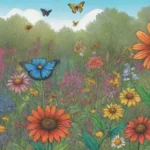Plantas nativas y flores vibrantes atraen polinizadores y crean armonía ecológica