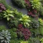 Jardines verticales creativos y sostenibles con plantas diversas
