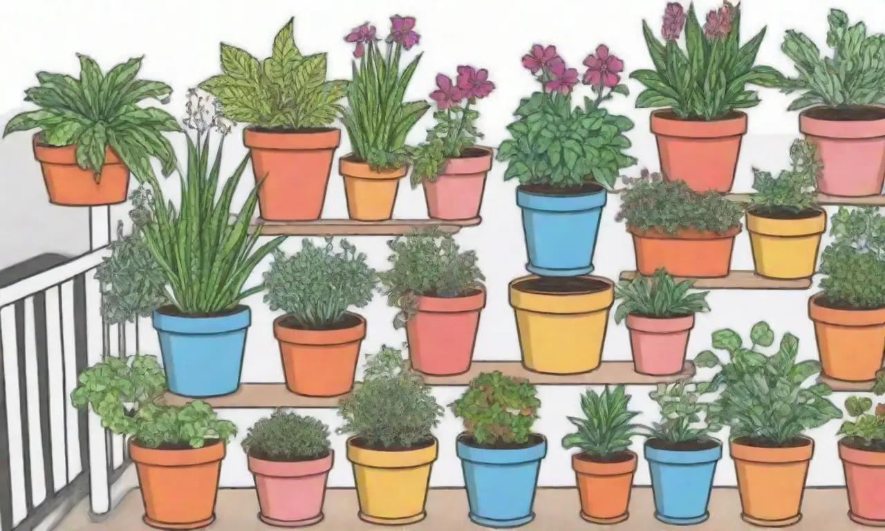 Elige plantas creativas y organiza tu balcón con colores vibrantes y diseño vertical