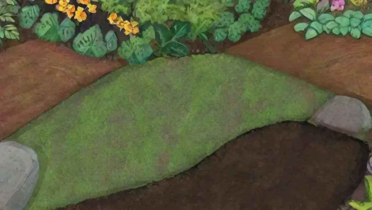 Un jardín vibrante y armonioso lleno de colores y texturas