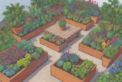 Diseño de jardines pequeños con colores vibrantes