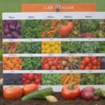Calendario de jardinería con temporadas