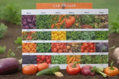 Calendario de jardinería con temporadas