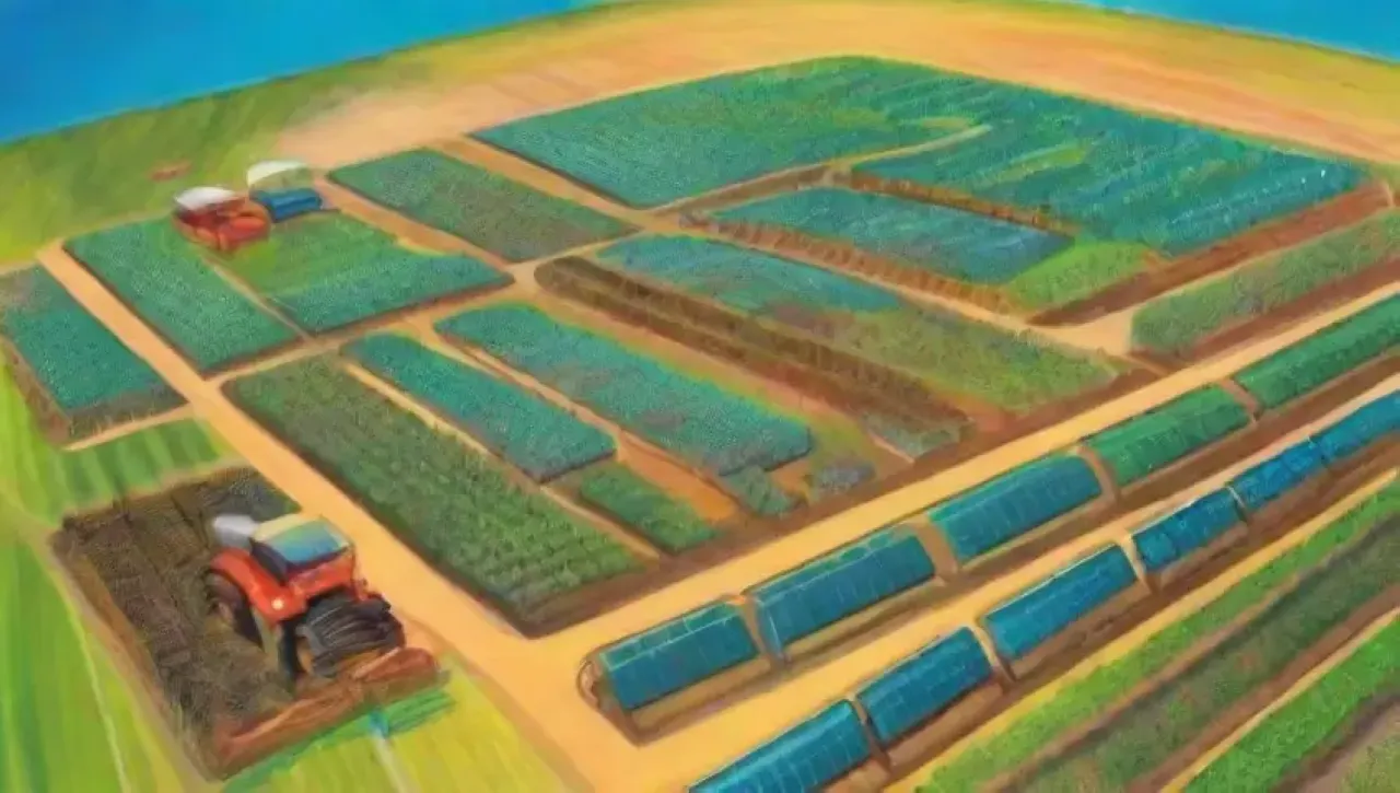 Campos verdes y productivos con tecnología sostenible y comunidades prósperas