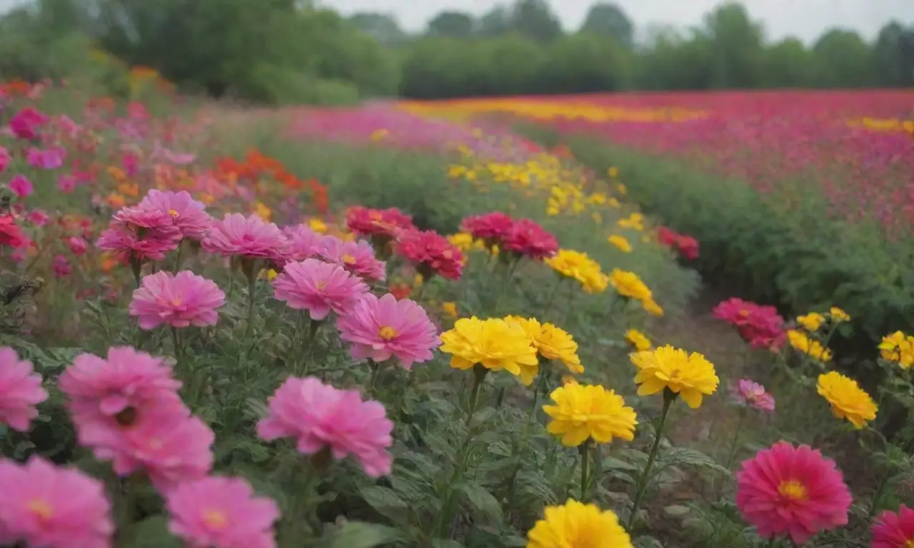 Jardín vibrante con plantas diversas