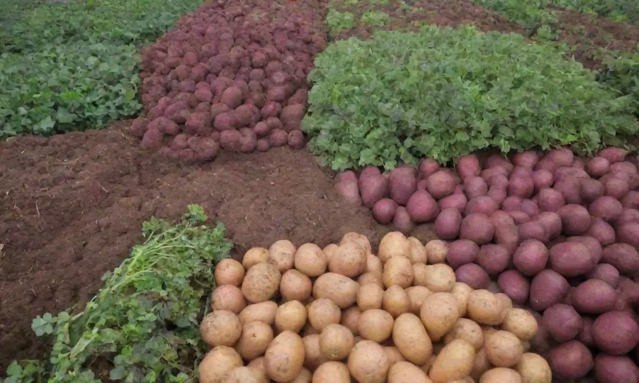 Cultivos coloridos y saludables con prácticas de agricultura sostenible
