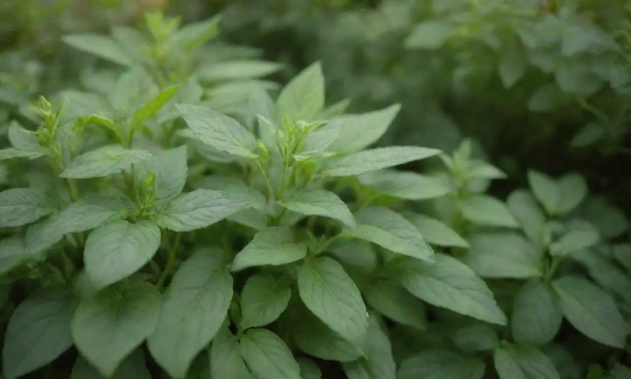Hierbas vibrantes y resistentes en un jardín hermoso