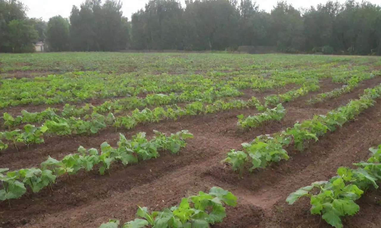 Jardín escolar con verduras, riego eficiente y educación sobre conservación del agua