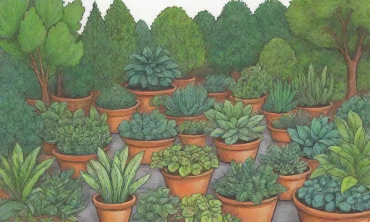 Plantas verdes y diversas en diseño de jardines colaborativos y armónicos