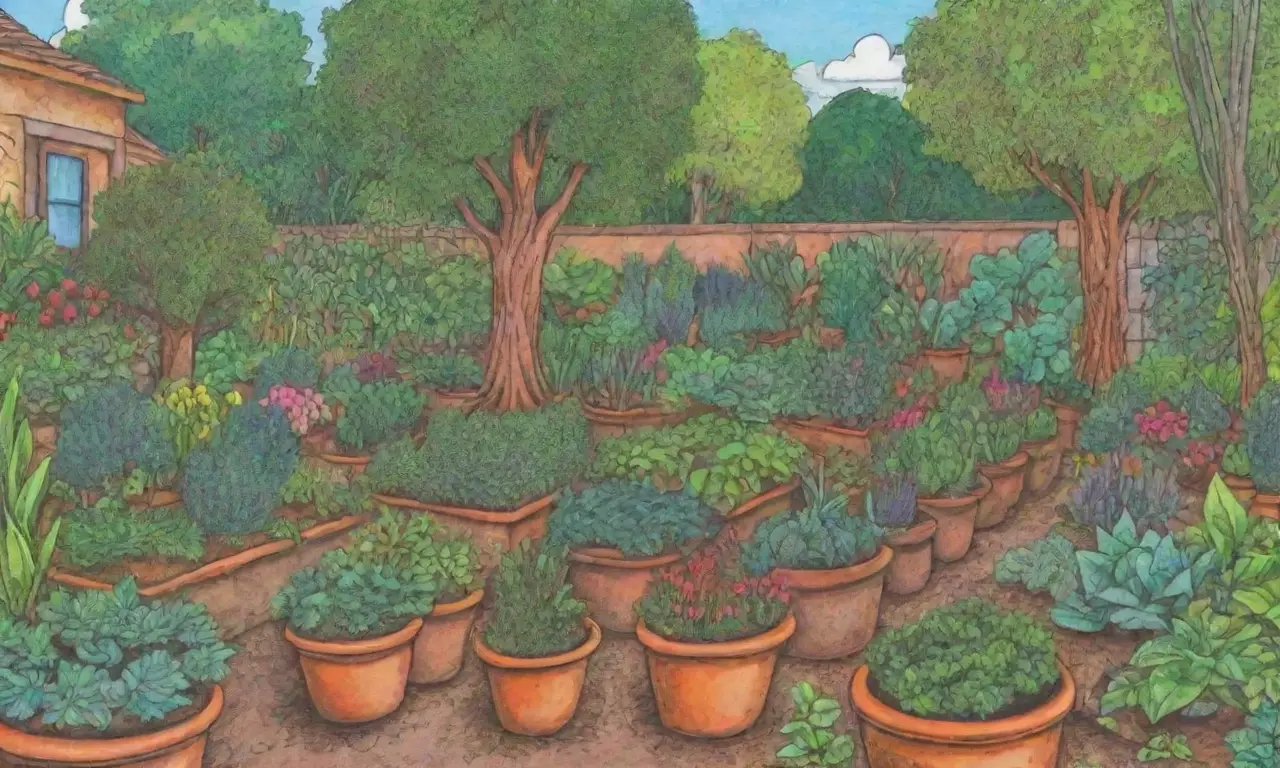 Herencia viva de plantas tradicionales en un jardín sostenible