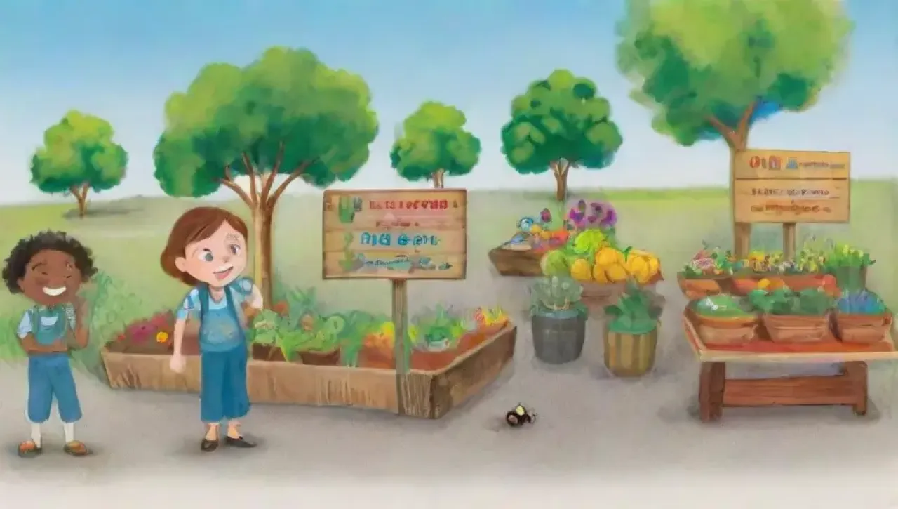Un vibrante jardín comunitario lleno de vida, aprendizaje y esperanza