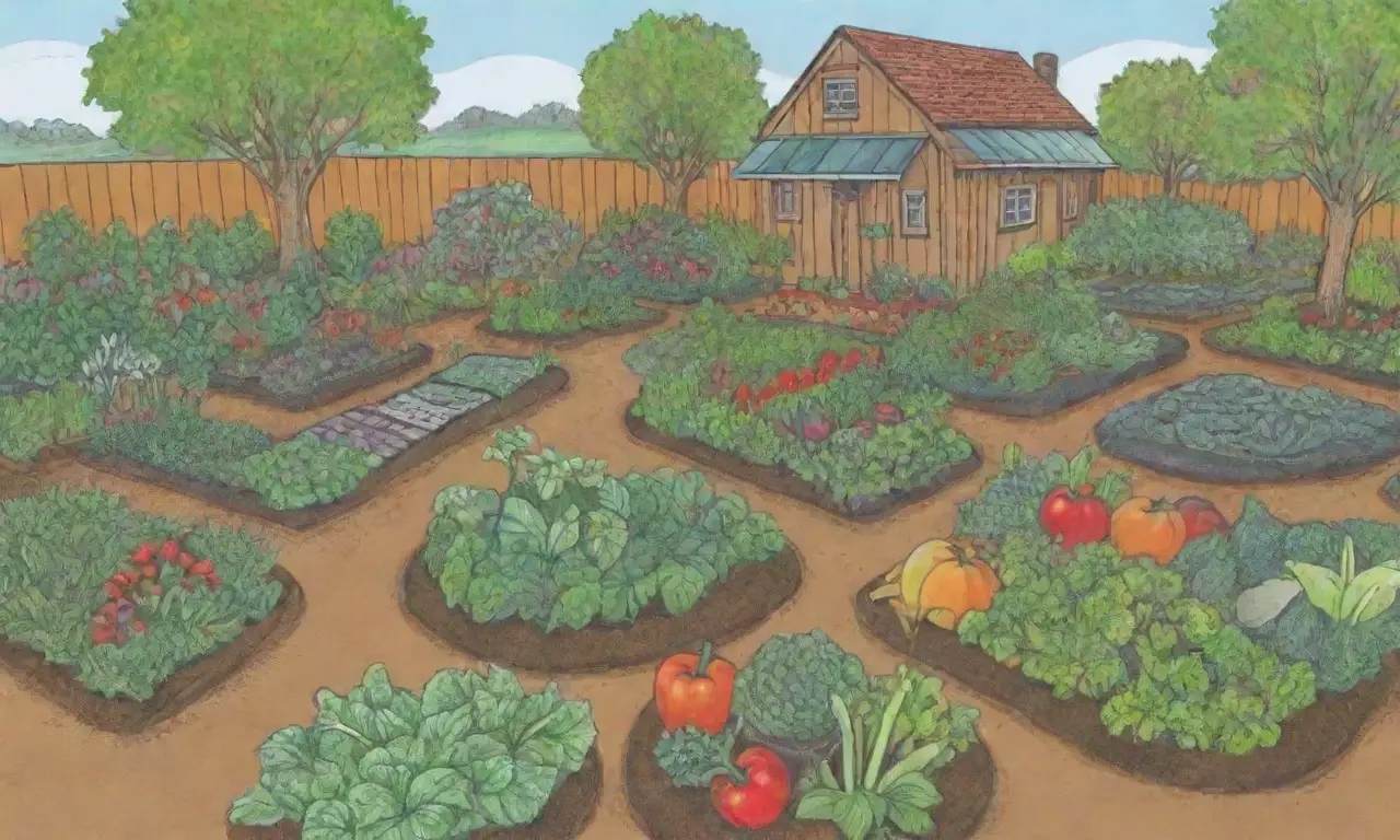 Beneficios del jardín: cosechas todo el año, alimentos frescos, vida sostenible, comunidad activa, educación, salud mejorada y biodiversidad