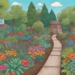 Jardín vibrante con plantas perennes