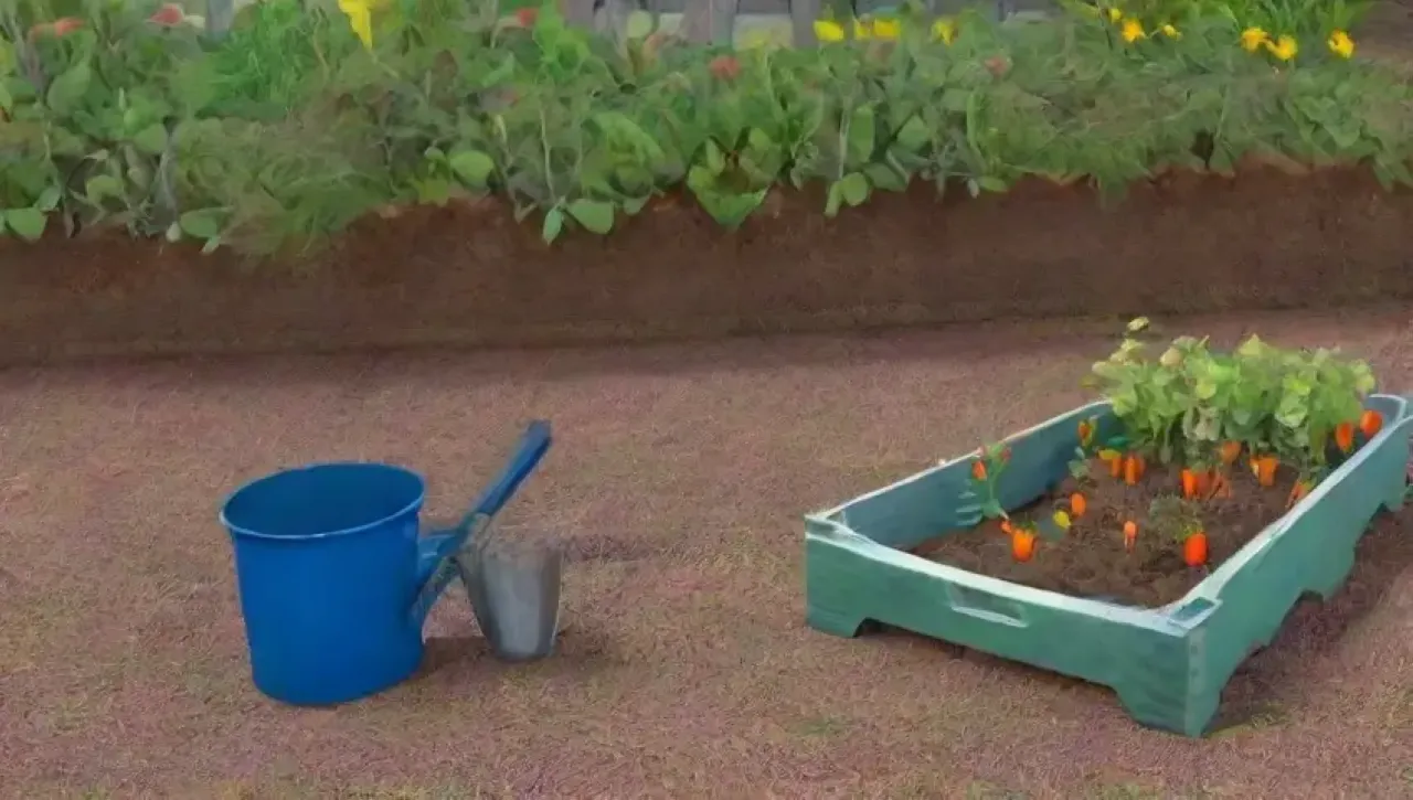 Un jardín vibrante lleno de vida y color
