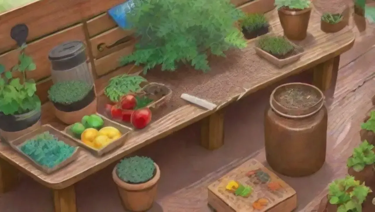 Un jardín vibrante y acogedor que celebra el crecimiento y la conexión con la naturaleza