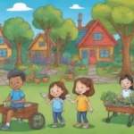 Imágenes coloridas y momentos de aprendizaje en jardines vibrantes
