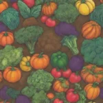Cosecha de vegetales vibrantes y frutas coloridas en armonía con la naturaleza