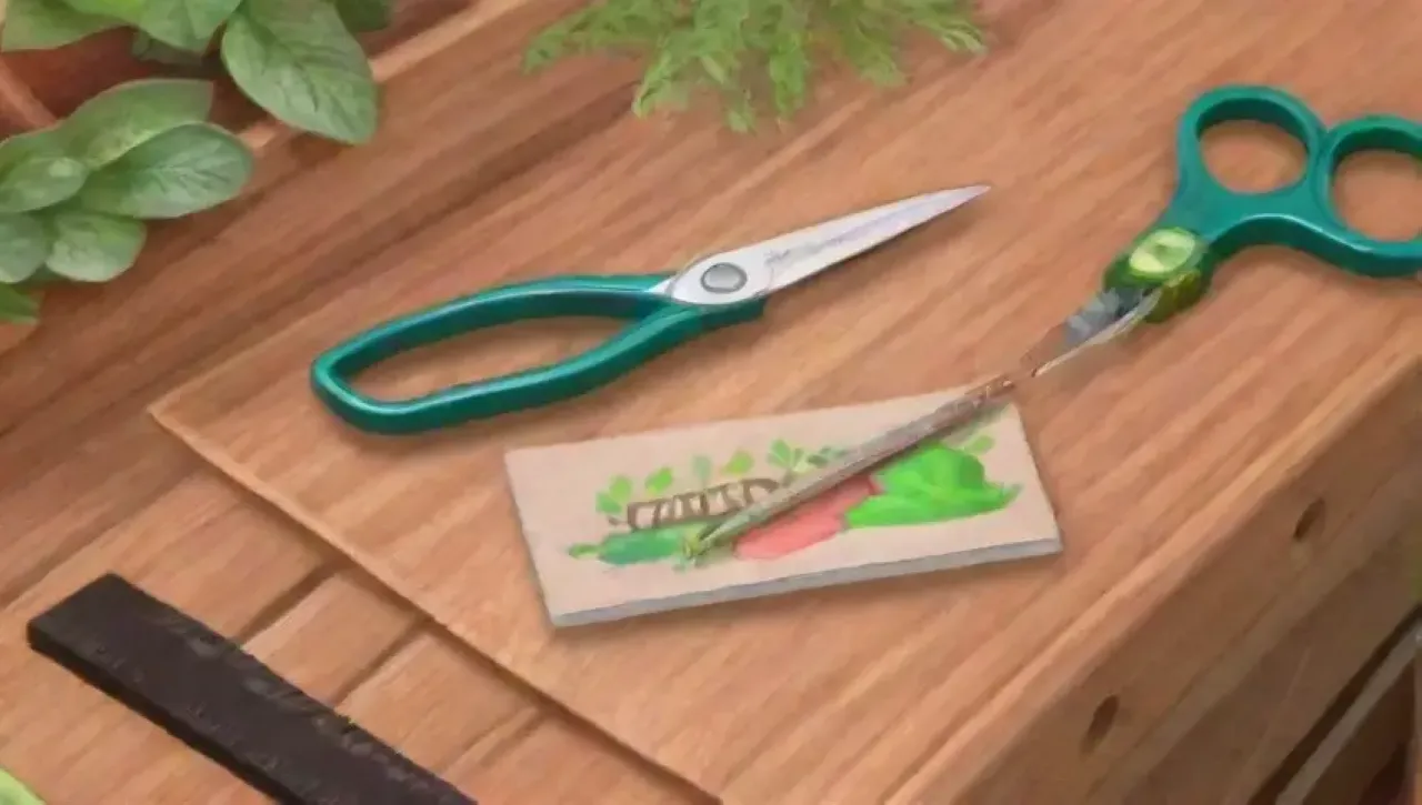 Un jardín vibrante con herramientas de jardinería y flores en plena floración