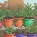 Jardín urbano con plantas verdes